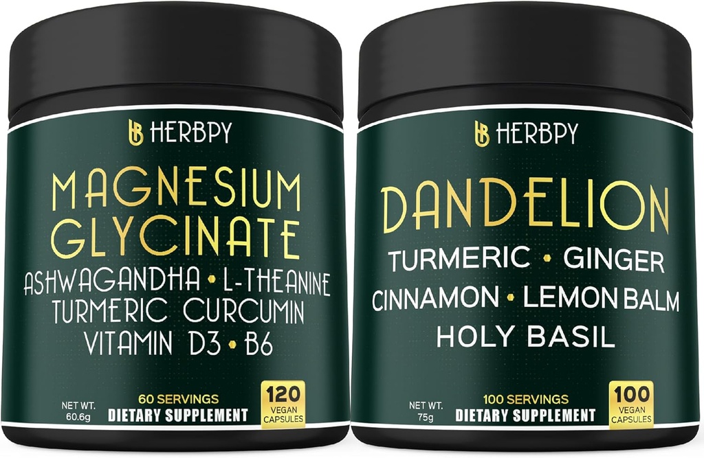 Bundle 6in1 Magnesium Glycinat Supplement & 6in1 Dandelion Supplement