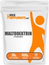 BulkSupplements.com Maltodextrin Powder - Maltodextrin Supplement für Energie-Boost, Lebensmittel-Grad - Unflavored & Glutenfrei, 30g pro Servierung, 500g (1.1 lbs) (Pack von 1)