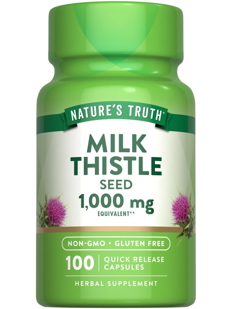 La vérité de la nature Extrait de graine de chardon de lait Supplément à base de plantes 100 capsules