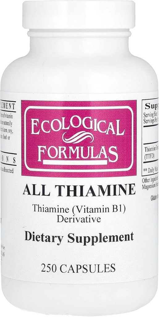 Ökologische Formeln Allithiamin Vitamin B1 Kapsel, 50 mg, 250 Count
