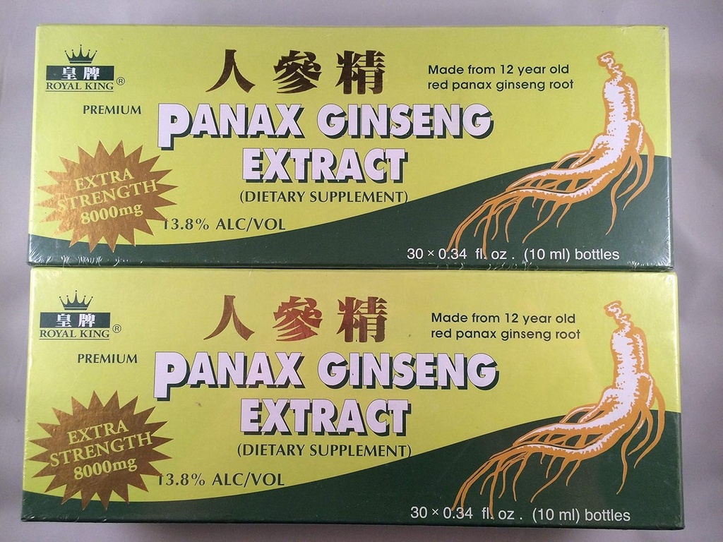 Roi royal - Extrait de Ginseng Panax rouge 8000mg (30 flacons X 10ml)