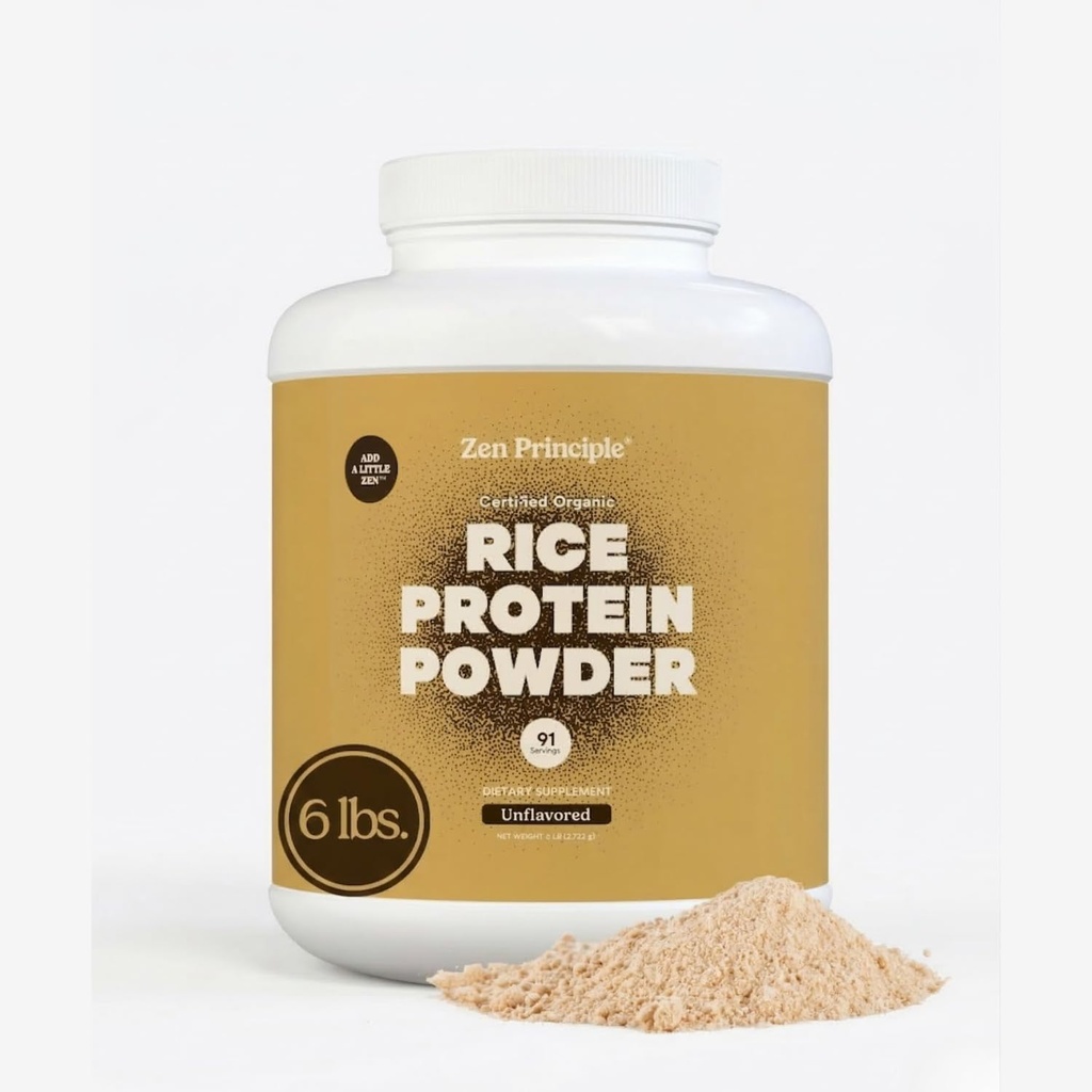 Zen Principle Organic Brown Rice Protein 6 LB. USDA Certified Organic. Entflammt. Nicht-GVO. Vegan.