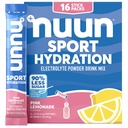 Nuun Sport Elektrolyt-Pulver-Packets mit Magnesium, Kalzium, Kalium, Chlorid und Natrium, Hydration-Packets für On-the-Go, Pink Lemonade Flavor, Gluten Free & Vegan, 16 Single Servings