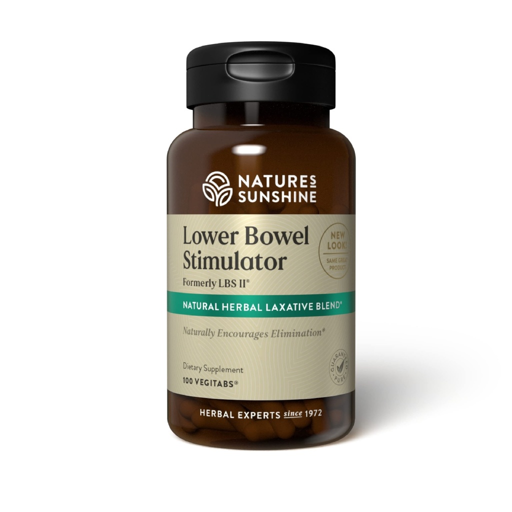 Nature's Sunshine Bas Bowel Stimulateur - aide à soulager Constipation - Nettoyer et détoxer votre Colon avec des ingrédients naturels à base de plantes - 25 portions - 100 Vegitabs