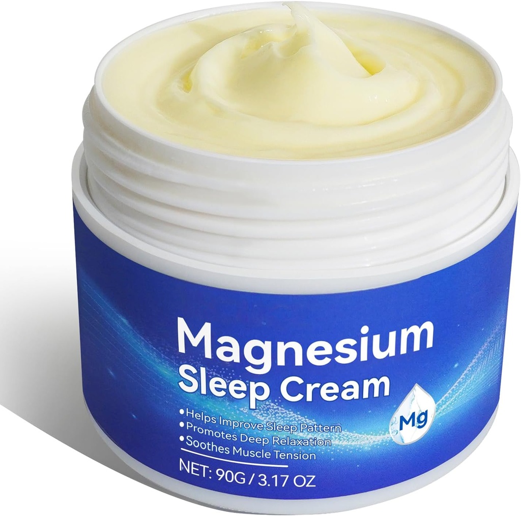Crème de magnésium,Huile de magnésium,Crème de magnésium pour le sommeil,Femelle,Apaisant la tension musculaire,Lait de magnésium pour la relaxation,3.17oz