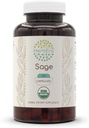 HerbEra Sage USDA Organic 120 Kapseln | Natürliche Kräuterergänzung | Certified Organic Vegetarian Capsules and Organic Sage (Salvia officinalis) Getrocknete Blatt (120 Kapseln)