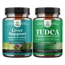Bundle of Liver Cleanse Detox & Repair Formula und Advanced TUDCA Liver Support Supplement - mit Milch Thistle Dandelion Root Turmeric und Artichoke Extract - Extra Strength TUDCA 500mg Bile Salts