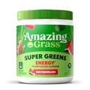 Erstaunliche GrasgrÃ1⁄4nen Mischung Energie: Glatte Mischung, Super Greens Powder & Plant Based Koffein mit Matcha Green Tea & Beet Wurzelpulver, Wassermelone, 30 Servierungen (Packaging May Vary)
