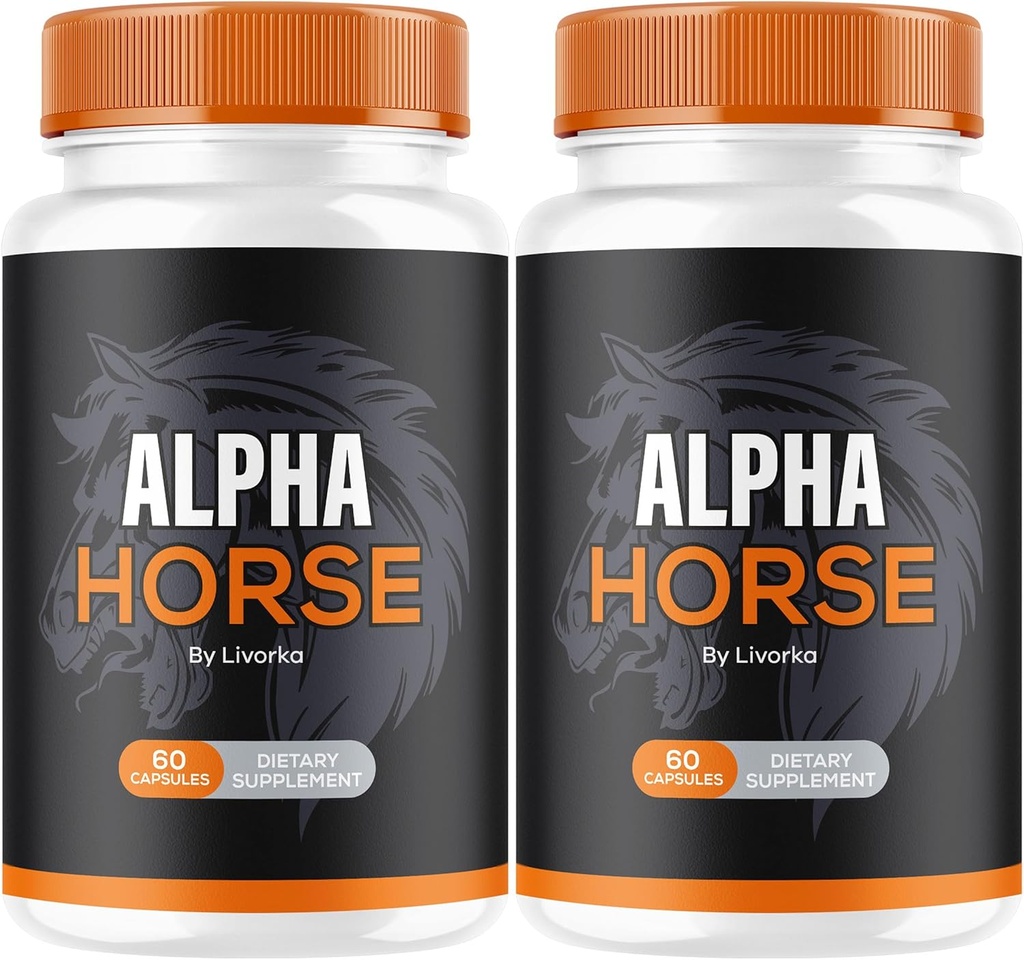 (2 Pack) Alpha Horse, Alpha Horse Pills für Männer, Alpha Horse Capsules, Alpha Horse Supplement, Alpha Horse Vitamin All Natural Premium Formel, Alpha Horse Supplement Support, 120 Kapseln für 2 Monate