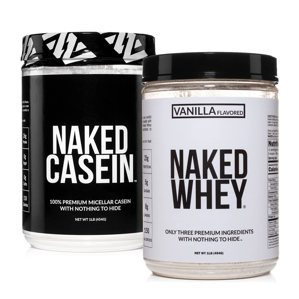 Lot de protéines de fécule de graminée : Caséine 1LB et Vanille 1LB Lactosérum