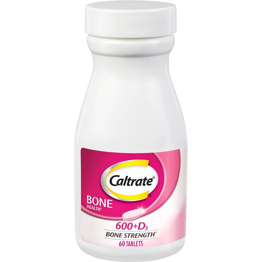 Caltrate 600 Plus D3 Comprimés de supplément de calcium et de vitamine D, suppléments de santé os pour adultes - 60 Nombre