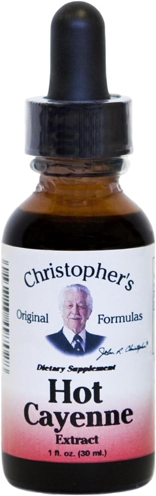 Formules originales de Christopher Extrait de Cayenne chaud, 1 fl oz - Supplément naturel à base de plantes