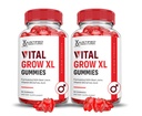 Laboratoires justifiés (2 Pack Vital Grow XL Performance Gummies 1000MG Formule avancée formulé avec ACV grenade Beet Juice Poudre B12 Vegan Non OGM 120 Gummys