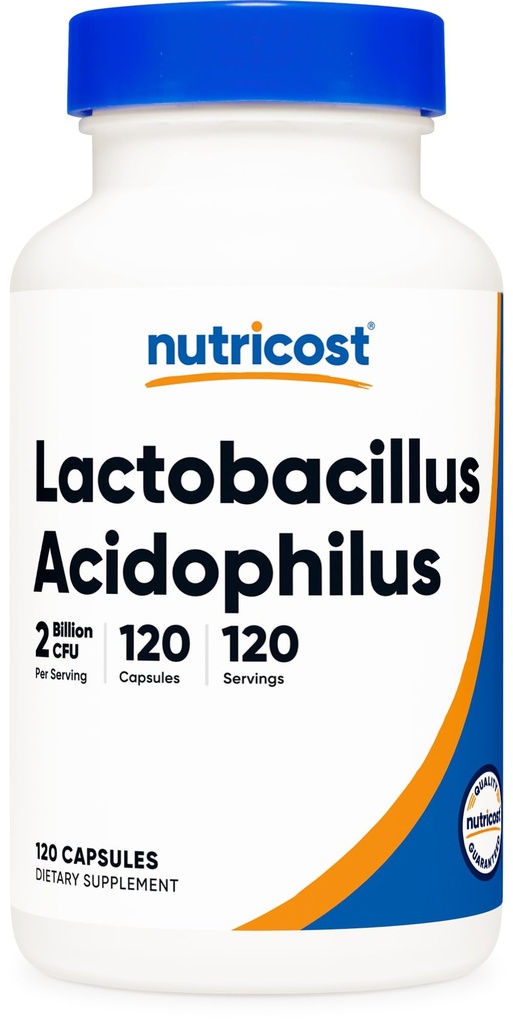 Nutricost Lactobacillus Acidophilus 2 Billion CFU Per Serving (120 Kapseln)