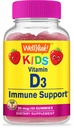 Wellja Kids Vitamin D3 Gummies - 1000 IU (25 mcg)- Unterstützt Knochenstärke und Immunität - Non-GMO, Glutenfrei - Erdbeeren Geschmack - Nahrungsergänzung - 60 Servierungen