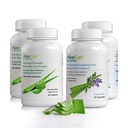 AloeCure Organic Aloe Vera Capsules Pack - 4 Stück - 2 x VeraFlex, 2 x Aloe Vera Kapseln