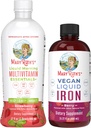 MaryRuth's Liquid Morning Multivitamin (Strawberry) & Iron Liquid (Berry) | Clean Label Project Verified® | Vitamins for Energy, Immunity, & Overall Health | Vegan, Non-GMO, Gluten Free