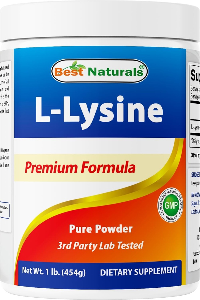 Best Naturals Lysin Pulver, 1 Pfund - 100% Pure (1 LB (Pack von 1))