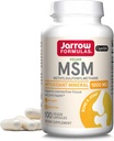 Jarrow Formulas MSM 1000 mg - 100 Veggie Capsules - Methylsulfonylmethan - Quelle des Schwefels - Nahrungsergänzungsmittel unterstützt und verstärkt Gelenke - Bis zu 100 Portionen