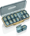 Am Pm Pill Organizer, Wöchentliche Pille Box 2 Mal pro Tag - Acedada 7 Tage Pille Organizer mit 7 separaten Behältern, Portable Daily Medicine Dispenser Case für Vitamin, Fischöle, Beilagen, Stylish Blue