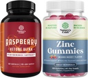 Bundle von Himbeere Ketone, Grüner Tee Extrakt & Afrikanische Mango-Mischung und extra Stärke Zink-Gummi für Erwachsene - Potent Zutaten, um Gewicht zu beschleunigen, Gluten und Gelatine kostenlos