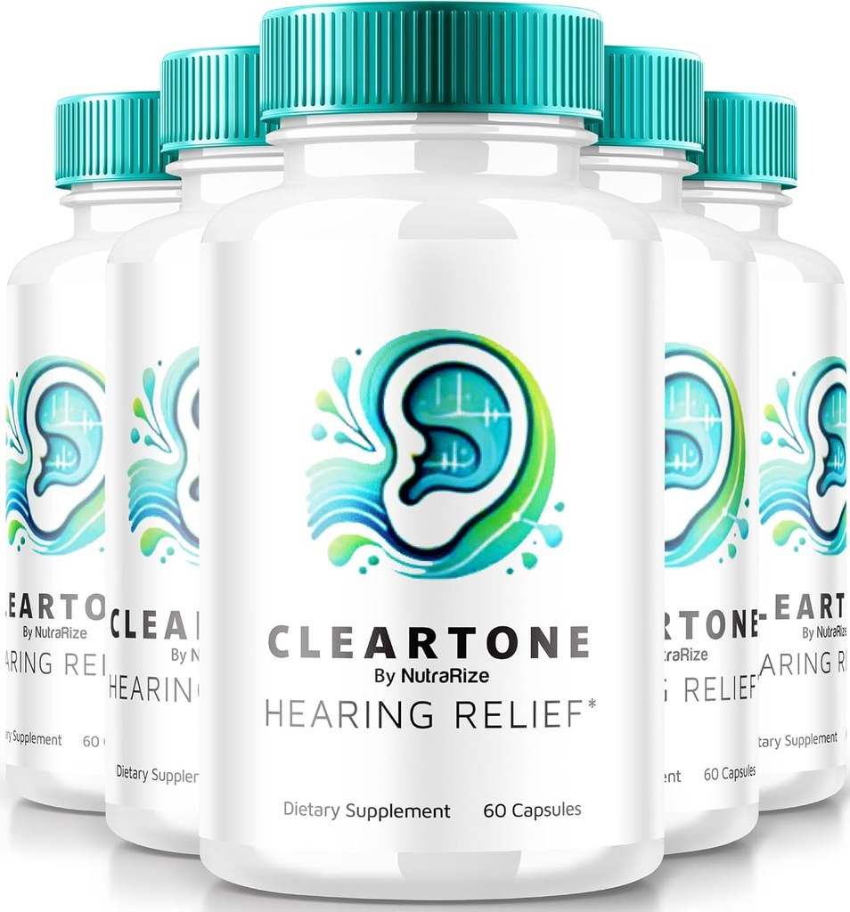 NutraRize (5 Pack) ClearTone Tinnitus, Klare Ton Pillen zum Hören, ClearTone Pills Ergänzung für allgemeine Gesundheit, offizielle Auditor Support Capsules, ClearTones Review (300 Kapseln)