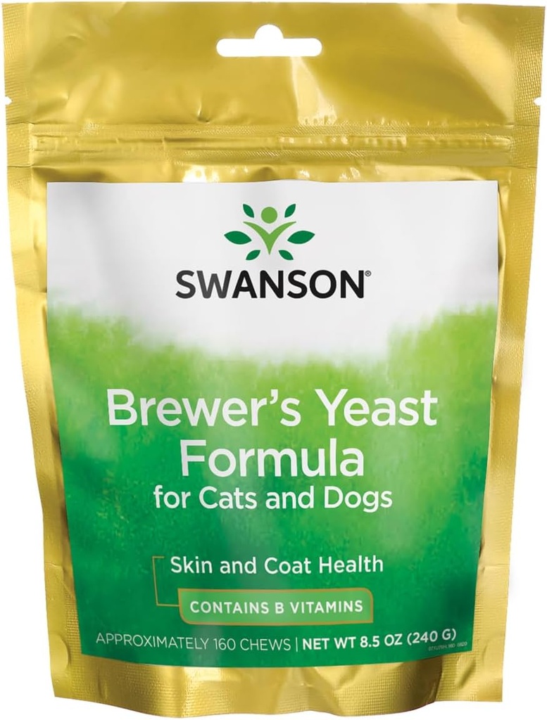 Swanson Brewer's Yeast Formula für Katzen und Hunde 160 Chews