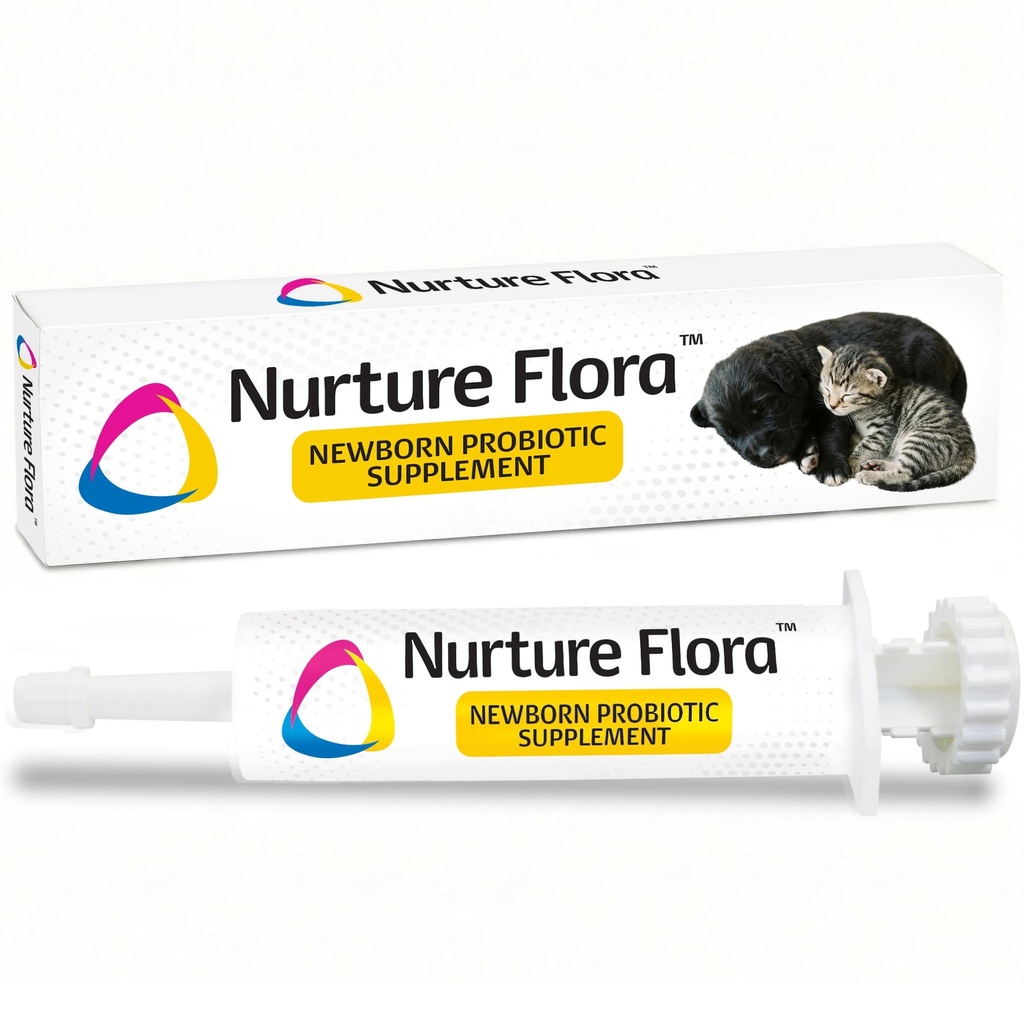 Revival Tiergesundheit Breeder's Edge Nurture Flora für Welpen & Kittens | Colostrum Supplement für Welpen & Kittens | Protein & Vitamine & Minerals | Einfach zu digest | 30ml Einfach zu verabreichen