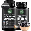 Kokosnuss aktivierte Charcoal Capsules, 180 Charcoal Capsules, Teeth Whitening, Hilft Constipation, Bloating, Stomach Gas, Heartburn, Pure Coconut abgeleiteted Supplement (2)