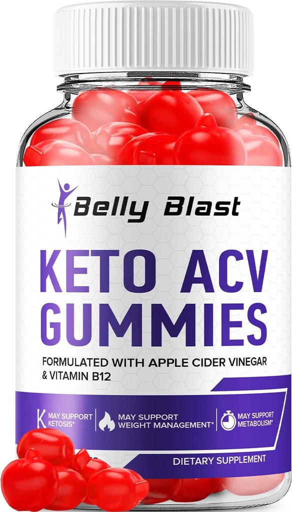 Belly Blast Keto ACV Gummies - Advanced Formula Belly Blast Keto Plus ACV Gummies Apple Cider Essig, Gewichtsmanagement, BellyBlast ACV Nahrungsergänzung Bewertungen Männer Frauen (60 Gummies)