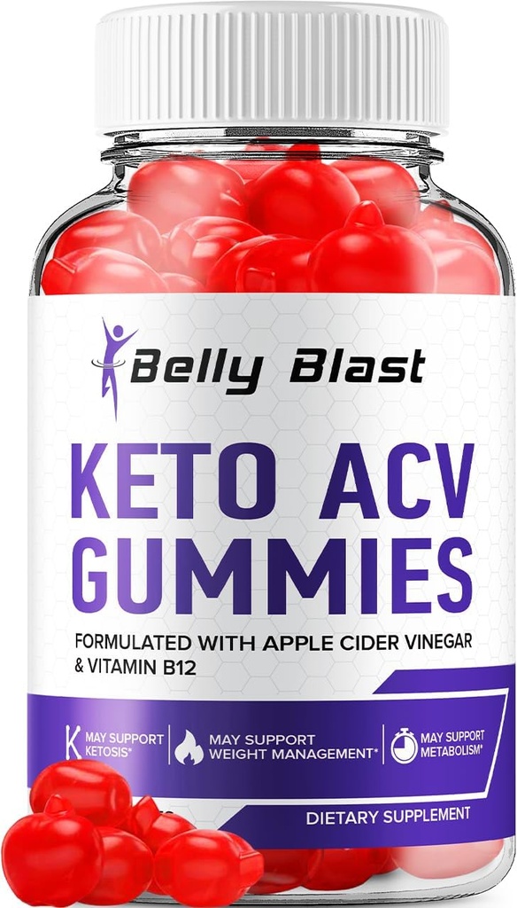 Belly Blast Keto ACV Gummies - Advanced Formula Belly Blast Keto Plus ACV Gummies Apple Cider Essig, Gewichtsmanagement, BellyBlast ACV Nahrungsergänzung Bewertungen Männer Frauen (60 Gummies)