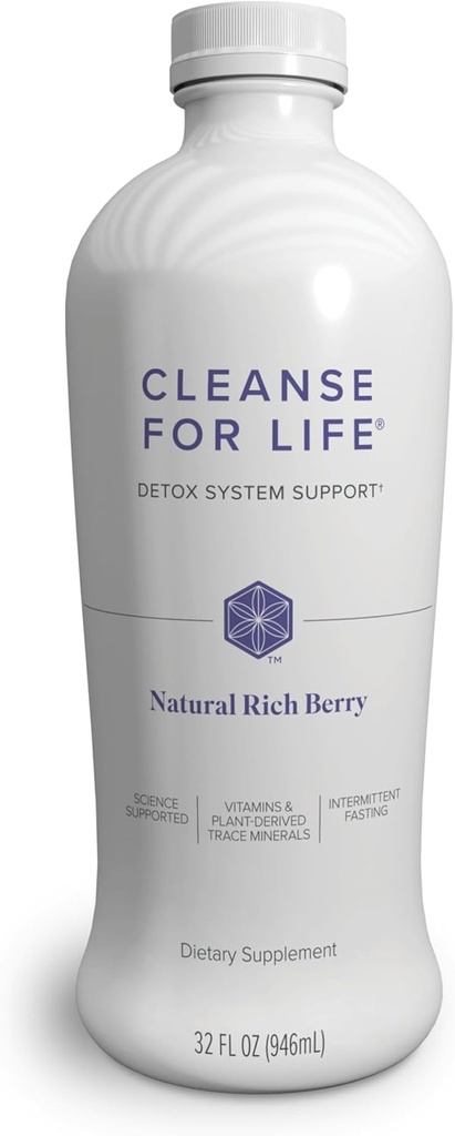Isagenix Cleanse for Life - Detox Cleanse Drink mit Vitamin B12, Niacin und Vitamin B6 für allgemeine Wellness - 32-Ounce Bottle (Natural Rich Berry Flavor), Packaging May Vary