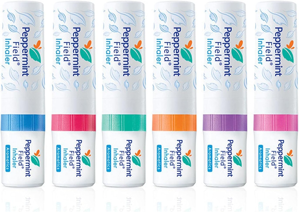 Peppermint Field Nasal Inhalator - Starker Pfefferminz Thai Inhalator - Pack von 6