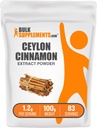 BulkSupplements.com Cinnamon Bark Extract Powder - Ceylon Cinnamon Supplement, Kräuterergänzung - Vegan & Glutenfrei, 1.2g pro Servierung, 100g (3.5 oz) (Pack von 1)