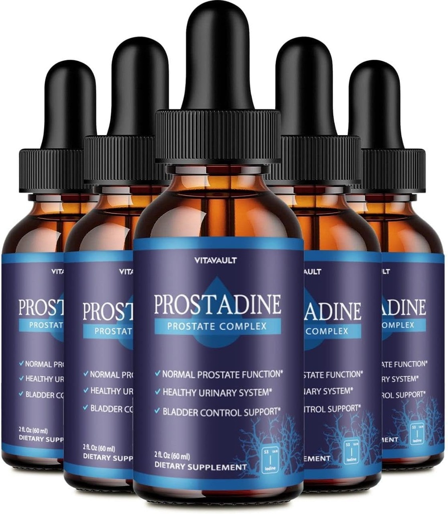 Prostadine, Potent Prostate Support Liquid Drops, Highly-Rated Prostadine for Overall Prostate Wellness, Easy-to-Use Dropper Form (5 Pack)