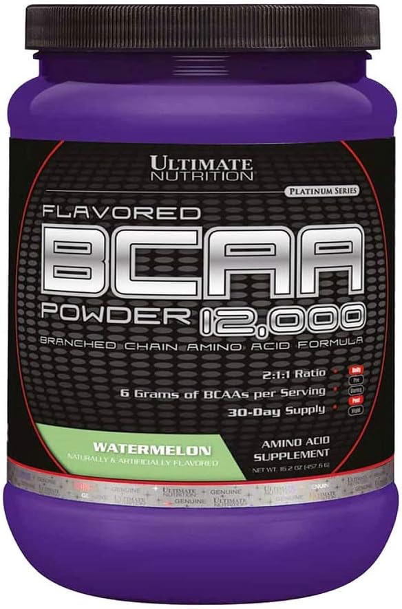 Ultimate Nutrition Flavored BCAA Powder - Koffeinfrei mit 3g Leucin 1.5g Valine 1.5g Isoleucin - Post Workout Amino Acid Supplement, Trauben, 30 Portionen