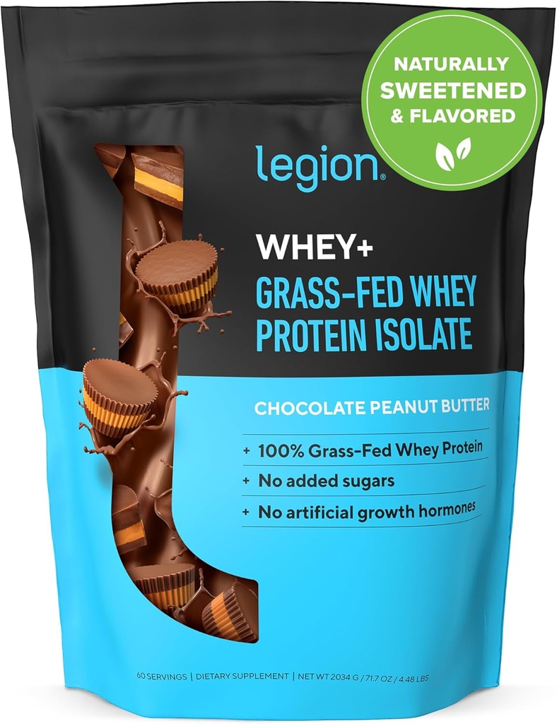 RECHT Whey+ Protein Whey Isolate von Grass Fed Cows - Whey Protein Isolate Powder Low Calorie, Non-GMO, Sugar Free, Lactose und Glutenfrei, Alle natürlichen Proteinpulver für Männer & Frauen (30 Servierungen)