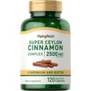 Pipeping Rock Ceylan Capsules de cannelle , 120 pilules , supplément complexe avec chrome et biotine , Végétarien, non-OGM, sans gluten