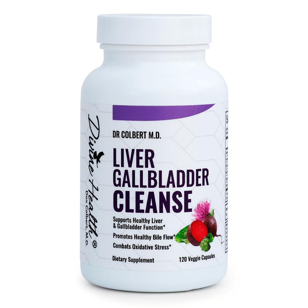Divine Health Liver & Gallbladder Cleanse | N-Acetyl-L-Cystein | Alpha Lipoic Acid | Milk Thistle | Organic Beet Root | Selen | 120 Kapseln