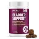 Pet MD Bladder Support Plus Cranberry für Hunde - Support Bladder Control & Urinary Tract Health - Helfen Sie Hund UTI & Incontinence - Wild Yam Root & Cranberry Bladder Bites für Hunde - 60 ct