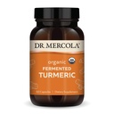 Dr. Mercola Organic Fermented Turmeric - 370 mg Fermented Turmeric - Curcuminoïdes à forte biodisponibilité - USDA Organic, non-OGM, sans gluten et sans soja - 60 capsules (30 portions)