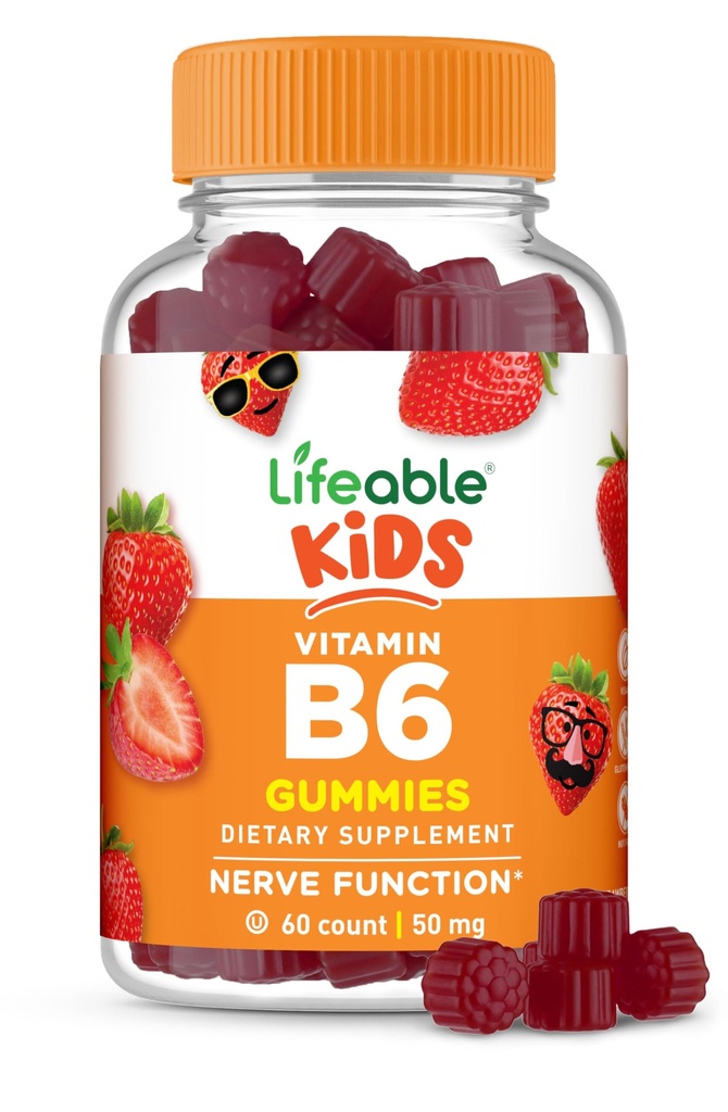 Vitamine vivante B6 Gummies pour les enfants.