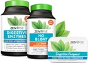 Zenwise Health Digestive Enzyme, No Bloat, und Free Travel Tin mit Probiotika für Verdauungs- und Gutgesundheit | Bloating Relief für Frauen und Männer