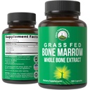 Spitzenleistung Gras Fed Bone Marrow - Ganze Knochenextrakt Ergänzung 180 Kapseln Superfood Pillen Reich an Collagen, Vitamine und Aminosäuren. von Bone Matrix, Marrow, Knorpel. Ancestral Tabletten