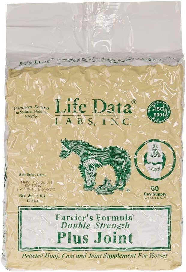 LIFE DATA LABS Farriers Formula Double Strength Plus Joint, 11 lbs; Pelleted Hoof, Coat und Joint Supplement für Pferde