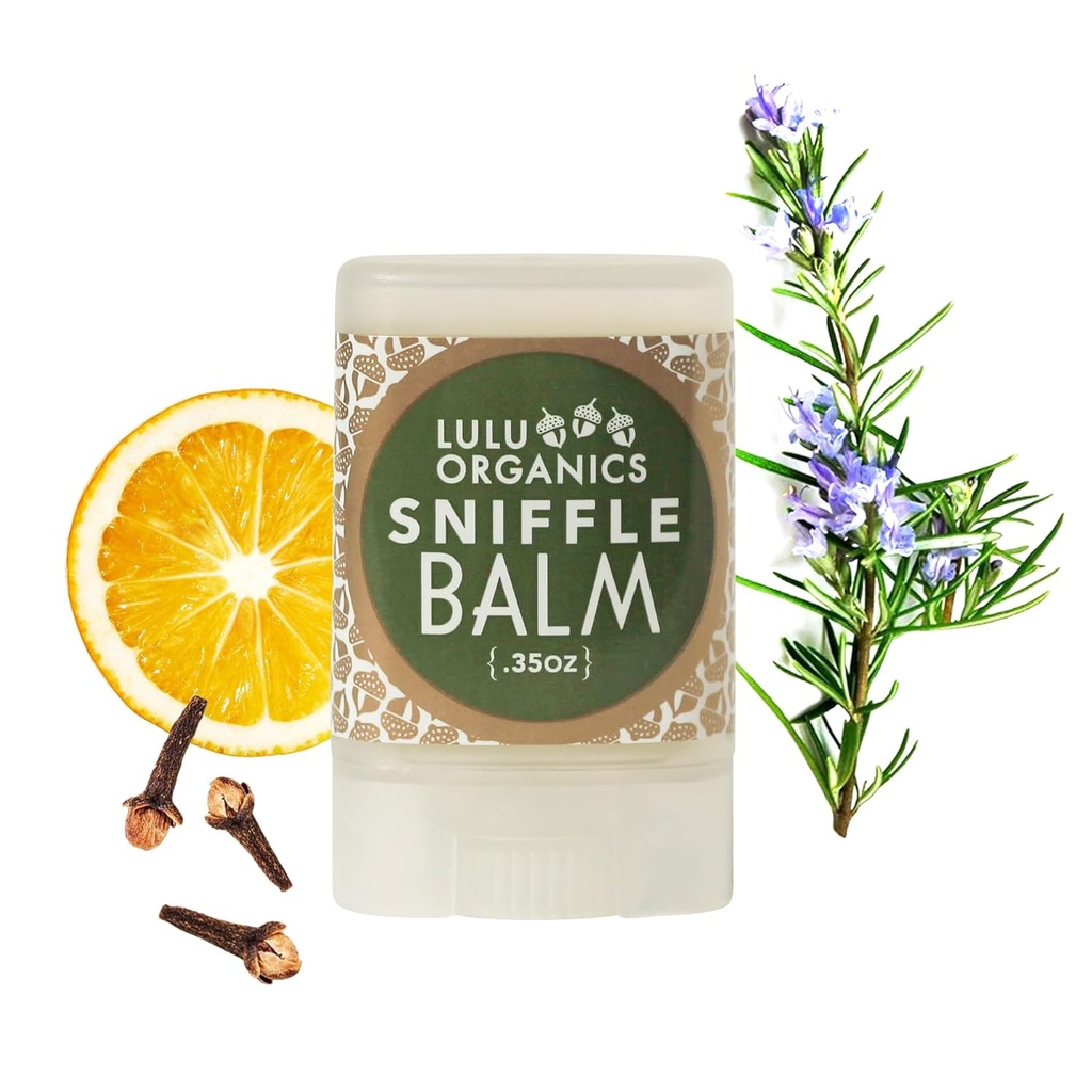 Baume de Sniffle Bâton avec huile de résistance, huiles essentielles mélange pour la congestion, la toux et le soin de la peau, bouchon de Sniffle, buste pour la congestion et le nez baume - (Thieves huile Scent 0,35 Oz)