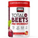 FORCE FACTOR Total Beets Pre-Workout Pulver, um Energie und Ausdauer zu steigern, Stärke zu erhöhen und Blutfluss und Pumpen zu verbessern, Stickstoffoxid-Ergänzung mit Rüben-Root-Pulver, Frucht-Punch, 30 Portionen