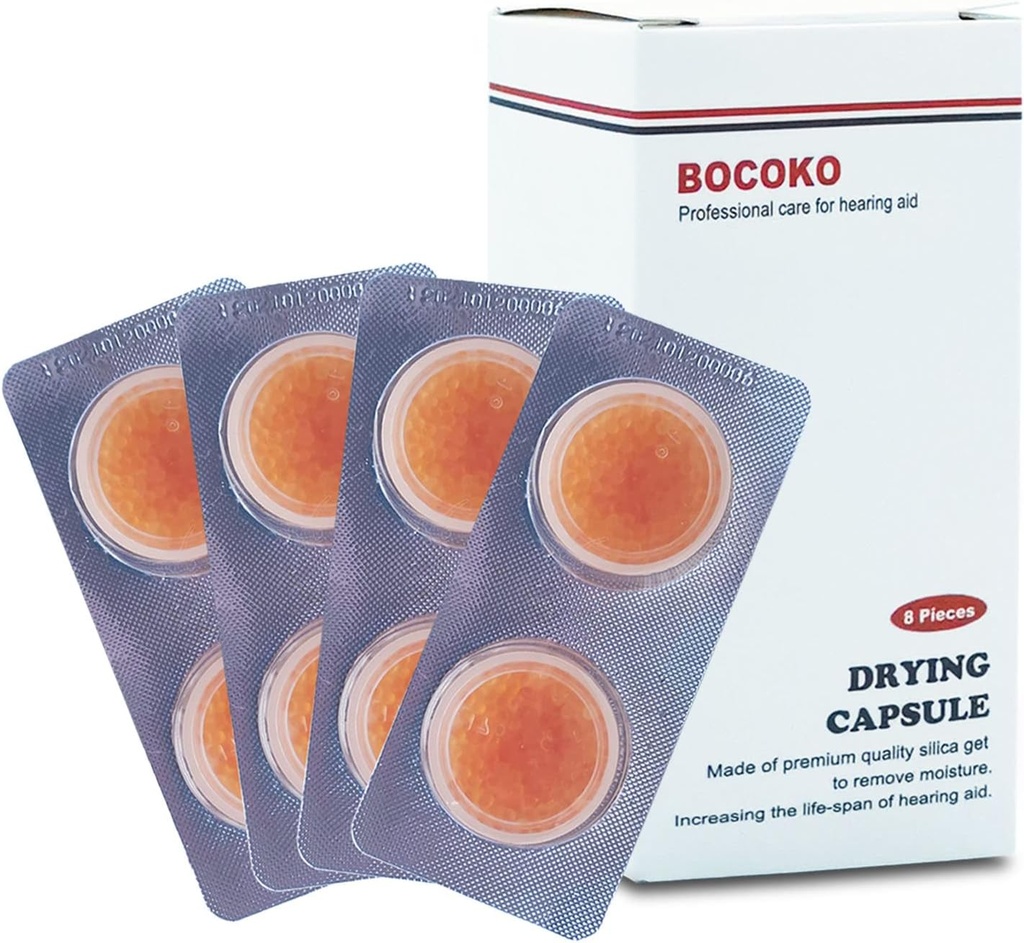 8 pièces Aide à l'audition Capsules de séchage C et C Cap sec pour le cas de chargeur Phonak, Starkey et Unitron
