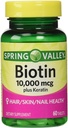 Spring Valley Biotin Nahrungsergänzung, 10.000 Mg mit 100 Mg Keratin, 60 Tabletten