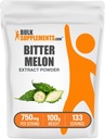BulkSupplements.com Bitter Melon Extract Powder - Bitter Melon Supplement, Bitter Gourd Extract - Kräuterergänzung, Glutenfrei, 750mg pro Servierung, 100g (3,5 oz) (Pack von 1)